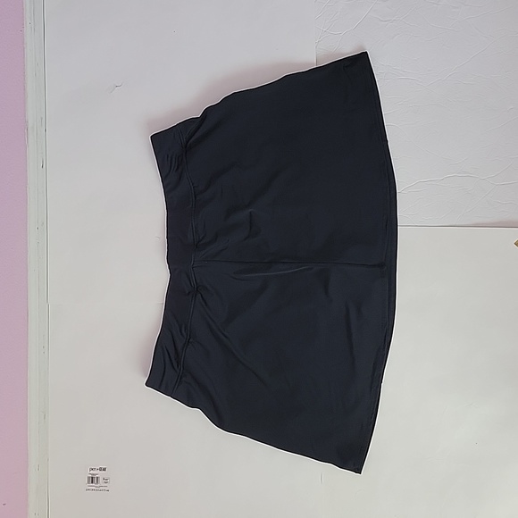 SWIMSUIT for all BLACK ZIP-POCKET SWIM SKORT  / 26. - Picture 3 of 12